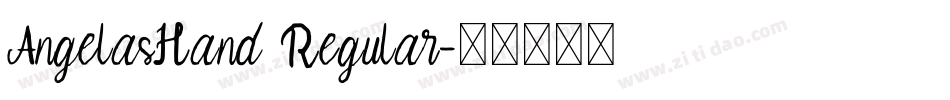 AngelasHand Regular字体转换